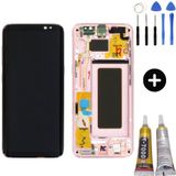 Samsung Galaxy S8 Sm-G950 Uyumlu Çıtalı Oled Lcd Ekran Dokunmatik Pembe + Montaj Seti