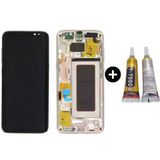 Samsung Galaxy S8 Sm-G950 Uyumlu Çıtalı Servis Lcd Ekran Dokunmatik Gold + B7000