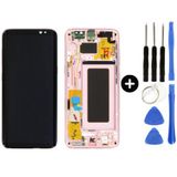 Samsung Galaxy S8 Sm-G950 Uyumlu Çıtalı Servis Lcd Ekran Dokunmatik Pembe + Tamir Seti