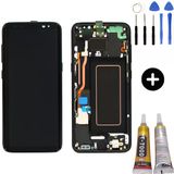 Samsung Galaxy S8 Sm-G950 Uyumlu Çıtalı Yan Sanayidir Lcd Ekran Dokunmatik Siyah + Montaj Seti