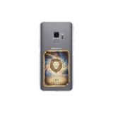 Samsung Galaxy S9 ile Uyumlu Burç Kartları Aslan Tasarımlı Şeffaf Silikon Kılıf