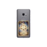 Samsung Galaxy S9 ile Uyumlu Burç Kartları Terazi Tasarımlı Şeffaf Silikon Kılıf