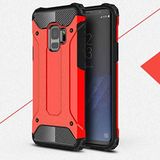 Samsung Galaxy S9 ile uyumlu Çİft Katman Koruyucu Crash Military Tank Kılıf - Kırmızı