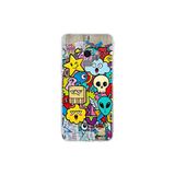 Samsung Galaxy S9 ile Uyumlu Grafiti Doodle Tasarımlı Şeffaf Silikon Kılıf