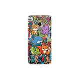Samsung Galaxy S9 ile Uyumlu Grafiti Mini Tasarımlı Şeffaf Silikon Kılıf