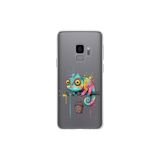 Samsung Galaxy S9 ile Uyumlu Splash Bukalemun Tasarımlı Slimfit Şeffaf Silikon Kılıf