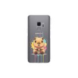 Samsung Galaxy S9 ile Uyumlu Splash Kapibara Tasarımlı Şeffaf Silikon Kılıf