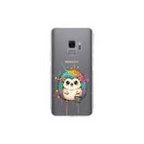 Samsung Galaxy S9 ile Uyumlu Splash Kirpi Tasarımlı Şeffaf Silikon Kılıf