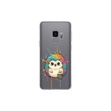 Samsung Galaxy S9 ile Uyumlu Splash Kirpi Tasarımlı Slimfit Şeffaf Silikon Kılıf