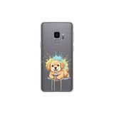 Samsung Galaxy S9 ile Uyumlu Splash Köpek Tasarımlı Slimfit Şeffaf Silikon Kılıf