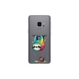 Samsung Galaxy S9 ile Uyumlu Splash Tembel Hayvan Tasarımlı Slimfit Şeffaf Silikon Kılıf
