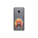 Samsung Galaxy S9 ile Uyumlu Splash Tilki Tasarımlı Slimfit Şeffaf Silikon Kılıf