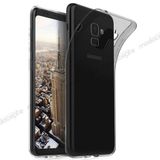 Samsung Galaxy S9 Kilif Soft Silikon Seffaf-Siyah Arka Kapak