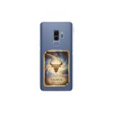 Samsung Galaxy S9 Plus ile Uyumlu Burç Kartları Boğa Tasarımlı Şeffaf Silikon Kılıf