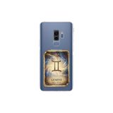 Samsung Galaxy S9 Plus ile Uyumlu Burç Kartları İkizler Tasarımlı Şeffaf Silikon Kılıf