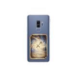 Samsung Galaxy S9 Plus ile Uyumlu Burç Kartları Yay Tasarımlı Şeffaf Silikon Kılıf