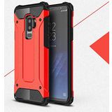 Samsung Galaxy S9 Plus ile uyumlu Çİft Katman Koruyucu Crash Military Tank Kılıf - Kırmızı