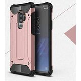 Samsung Galaxy S9 Plus ile uyumlu Çİft Katman Koruyucu Crash Military Tank Kılıf - Rose Gold