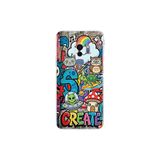 Samsung Galaxy S9 Plus ile Uyumlu Grafiti Create Art Tasarımlı Şeffaf Silikon Kılıf