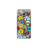 Samsung Galaxy S9 Plus ile Uyumlu Grafiti Doodle Tasarımlı Şeffaf Silikon Kılıf