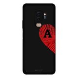 Samsung Galaxy S9 Plus İle Uyumlu Siyah A Harfli Touch of Love Desenli Silikon Kılıf