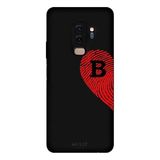 Samsung Galaxy S9 Plus İle Uyumlu Siyah B Harfli Touch of Love Desenli Silikon Kılıf