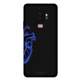 Samsung Galaxy S9 Plus İle Uyumlu Siyah Blue Heart Desenli Silikon Kılıf