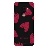 Samsung Galaxy S9 Plus İle Uyumlu Siyah Dark Cherry Desenli Silikon Kılıf