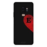 Samsung Galaxy S9 Plus İle Uyumlu Siyah E-Harfli Touch of Love Desenli Silikon Kılıf
