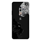Samsung Galaxy S9 Plus İle Uyumlu Siyah E Harfli Wild Lovers Desenli Silikon Kılıf