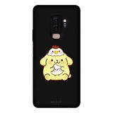 Samsung Galaxy S9 Plus İle Uyumlu Siyah Egg Pup Desenli Silikon Kılıf