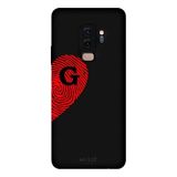 Samsung Galaxy S9 Plus İle Uyumlu Siyah G-Harfli Touch of Love Desenli Silikon Kılıf