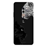 Samsung Galaxy S9 Plus İle Uyumlu Siyah L Harfli Wild Lovers Desenli Silikon Kılıf