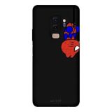 Samsung Galaxy S9 Plus İle Uyumlu Siyah Mini Spider Desenli Silikon Kılıf
