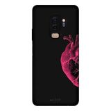 Samsung Galaxy S9 Plus İle Uyumlu Siyah Pink Heart Desenli Silikon Kılıf