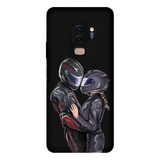 Samsung Galaxy S9 Plus İle Uyumlu Siyah Ride & Love Desenli Silikon Kılıf