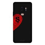 Samsung Galaxy S9 Plus İle Uyumlu Siyah Ş-Harfli Touch of Love Desenli Silikon Kılıf