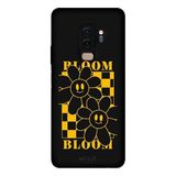 Samsung Galaxy S9 Plus İle Uyumlu Siyah Smile & Bloom Desenli Silikon Kılıf