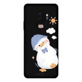 Samsung Galaxy S9 Plus İle Uyumlu Siyah Sunny Duck Desenli Silikon Kılıf