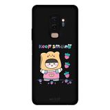Samsung Galaxy S9 Plus İle Uyumlu Siyah Toast Smile Desenli Silikon Kılıf