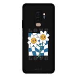 Samsung Galaxy S9 Plus İle Uyumlu Siyah Twisted Love Desenli Silikon Kılıf