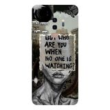 Samsung Galaxy S9 Plus İle Uyumlu Siyah Who Am I Desenli Silikon Kılıf