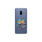 Samsung Galaxy S9 Plus ile Uyumlu Splash Bukalemun Tasarımlı Slimfit Şeffaf Silikon Kılıf