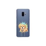 Samsung Galaxy S9 Plus ile Uyumlu Splash Köpek Tasarımlı Slimfit Şeffaf Silikon Kılıf