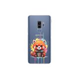 Samsung Galaxy S9 Plus ile Uyumlu Splash Tilki Tasarımlı Şeffaf Silikon Kılıf