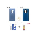 Samsung Galaxy S9 Plus Mavi Renk Uyumlu Arka Kapak + Tamir Seti + B7000 Yapıştırıcı Arka Cam Batarya Kapağı Pil Kapağı Lazer Kesim Back Cover Galaxy S9 Plus Uyumlu