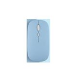 Samsung Galaxy S9 Plus X810 ile Uyumlu Şarj Edilebilir Tablet Kablosuz Bluetooth Mouse Mavi