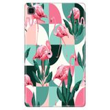 Samsung Galaxy Tab A7 Lite SM-T220 ile Uyumlu Desenli Silikon Tablet Kılıfı, Pink Flamingos avonm-v-cvr451735