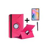 Samsung Galaxy Tab A7 Lite Sm-T220 Uyumlu Dönebilen Tablet Kılıfı+Ekran Koruyucu+Kalem Seti Pembe