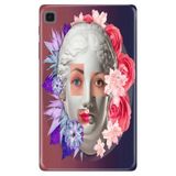Samsung Galaxy Tab A7 SM-T500 10.4" ile Uyumlu Tablet Kılıfı, Desenli Silikon, Kreatif Yüz avonm-v-cvr452687